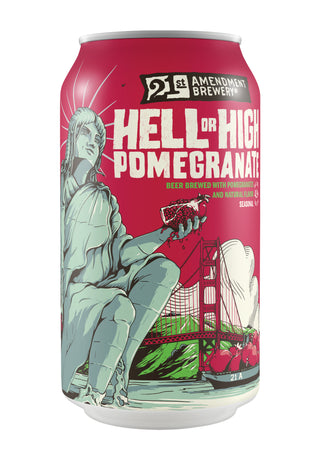 21st Amendment Brewery Hell or High Pomegranate American Fruit Beer
