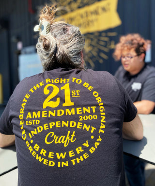 21st amendment garage shirt black back