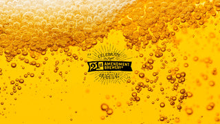 Celebrate The Right to be Original - 21st Amendment Brewery and image of beer.