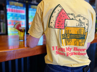 San Francisco watermelon shirt back banana cream
